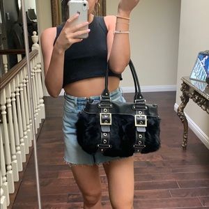 Black fury shoulder bag